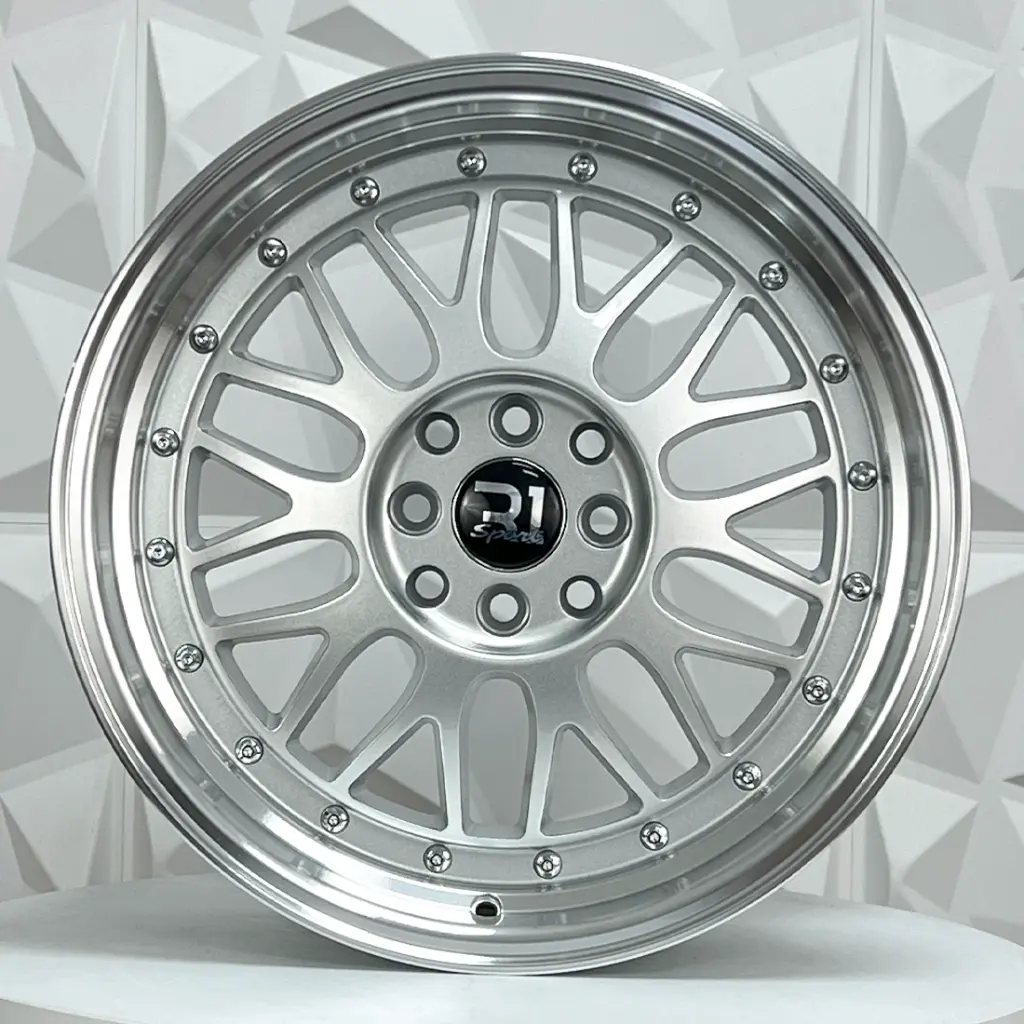 RIN 17X7.5 4-100/114.3 R1 SPORT RH20021 SILVER MI+CHROME RIVETS ET38 CB73.1