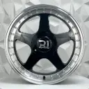 RIN 17X7.5 5-100/114.3 R1 SPORT 5037HB BLACK MI+CHROME RIVETS ET35 CB73.1