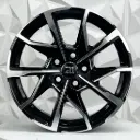 RIN 17X7 5-114.3 R1 SPORT TH060 BLACK MACHINE FACE ET35 CB60.1