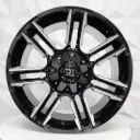RIN 18X9 6-135/139.7 R1 SPORT 1401 BLACK MILLING SPOKES ET10 CB110.1