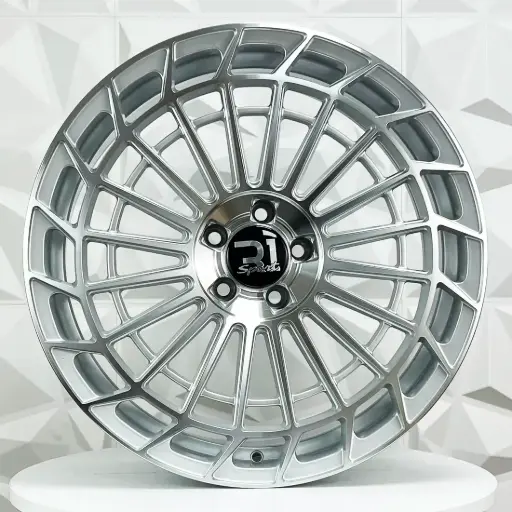 [FF228519F] RIN 22X9 5-112 R1 SPORT M111-FF SILVER MACHINE ET32 CB66.56